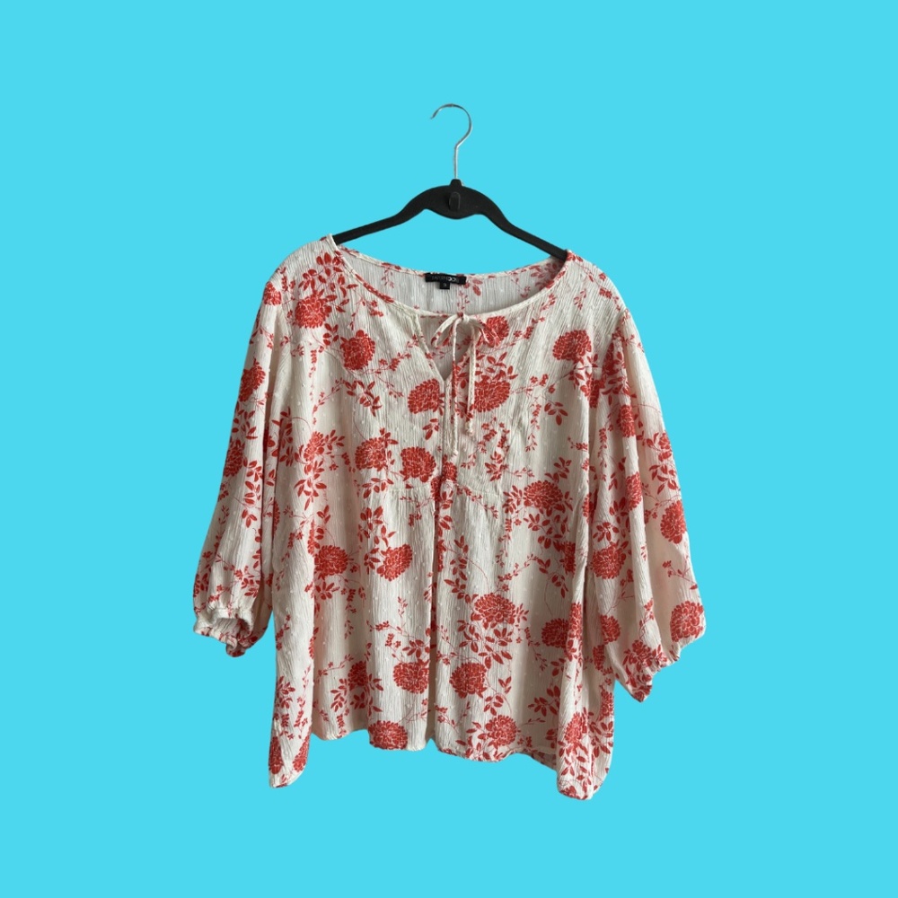 Papermoon Addley Clip Dot Woven Top-Size 1X-NWOT